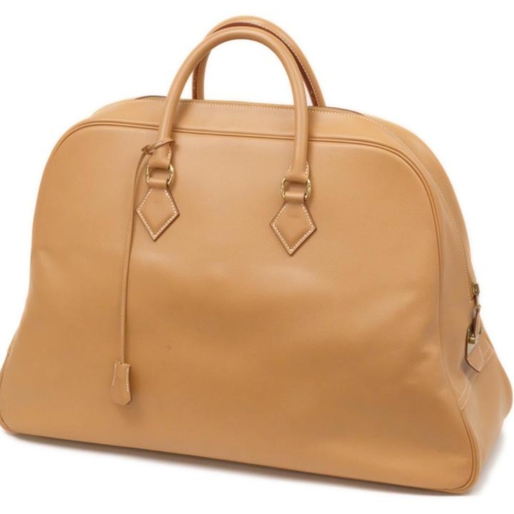 Hermès Gold Samplon Travel Boston Duffle Bag